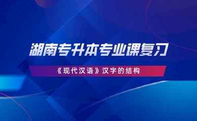 湖南專升本專業(yè)課復習｜《現(xiàn)代漢語》漢字的結(jié)構(gòu).png