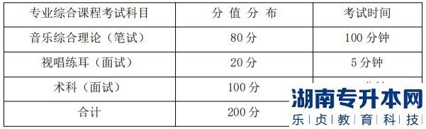 湖南信息學(xué)院專業(yè)綜合課程考試科目、分值分布及考試時間