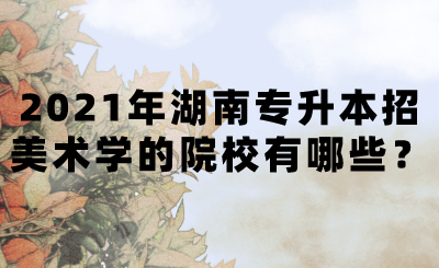 2021年湖南專升本招美術(shù)學(xué)的院校有哪些？(圖1)