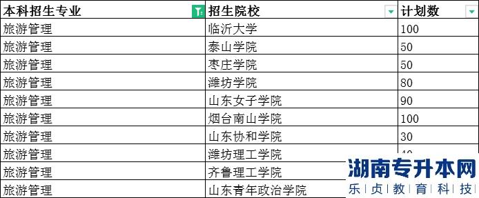 山東專升本旅游管理可以報(bào)考的學(xué)校2023(圖2)